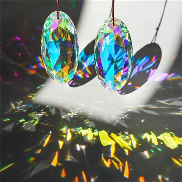 2PCS 89mm/3.5inch Suncatcher Crystal Prism Pendant - Picture 11 of 14